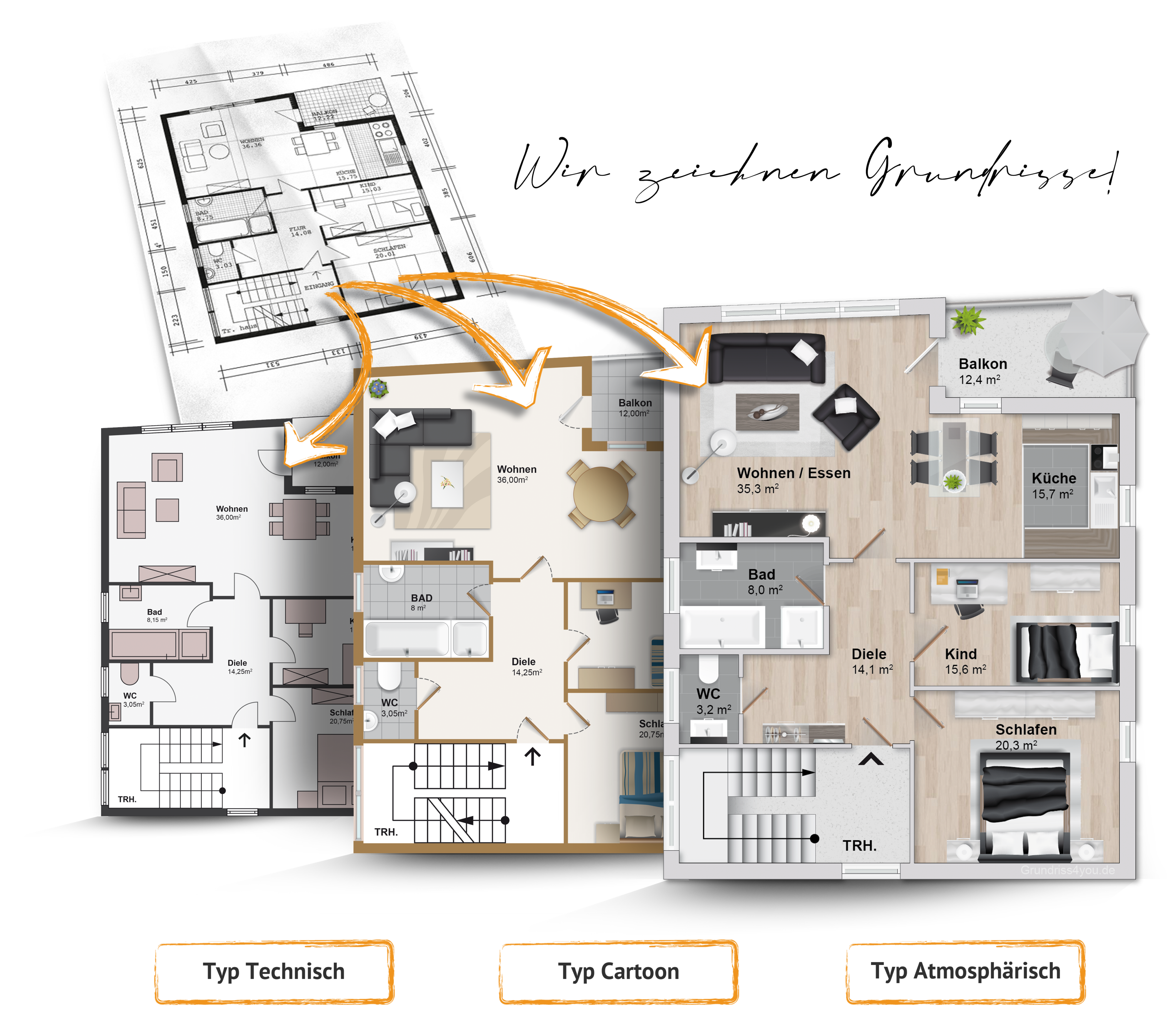 Grundrissaufbereitung Vorschaubild